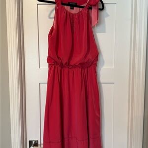 White House Black Market One Shoulder Pink Dress